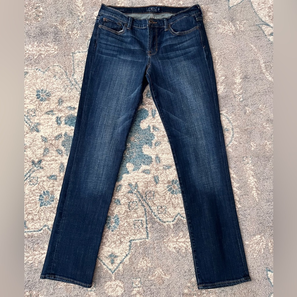 Lucky Brand Sweet Straight Jeans Women’s Size 10/30R Dark Wash 32” Inseam-LuckyB